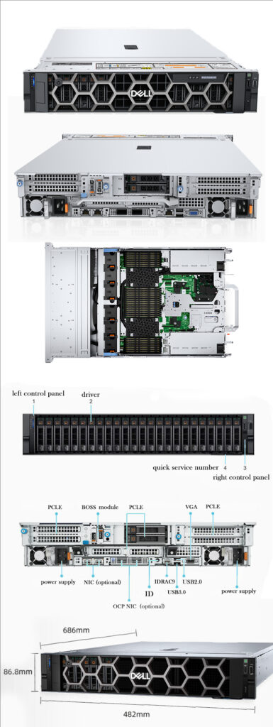 Dell EMC PowerEdge R7515 机架式服务器（AMD EPYC 7232P 3.10GHz, 8C/16T丨32GB RDIMM内存丨2块*480GB SATA固态硬盘丨PERC H730P丨3年保修）