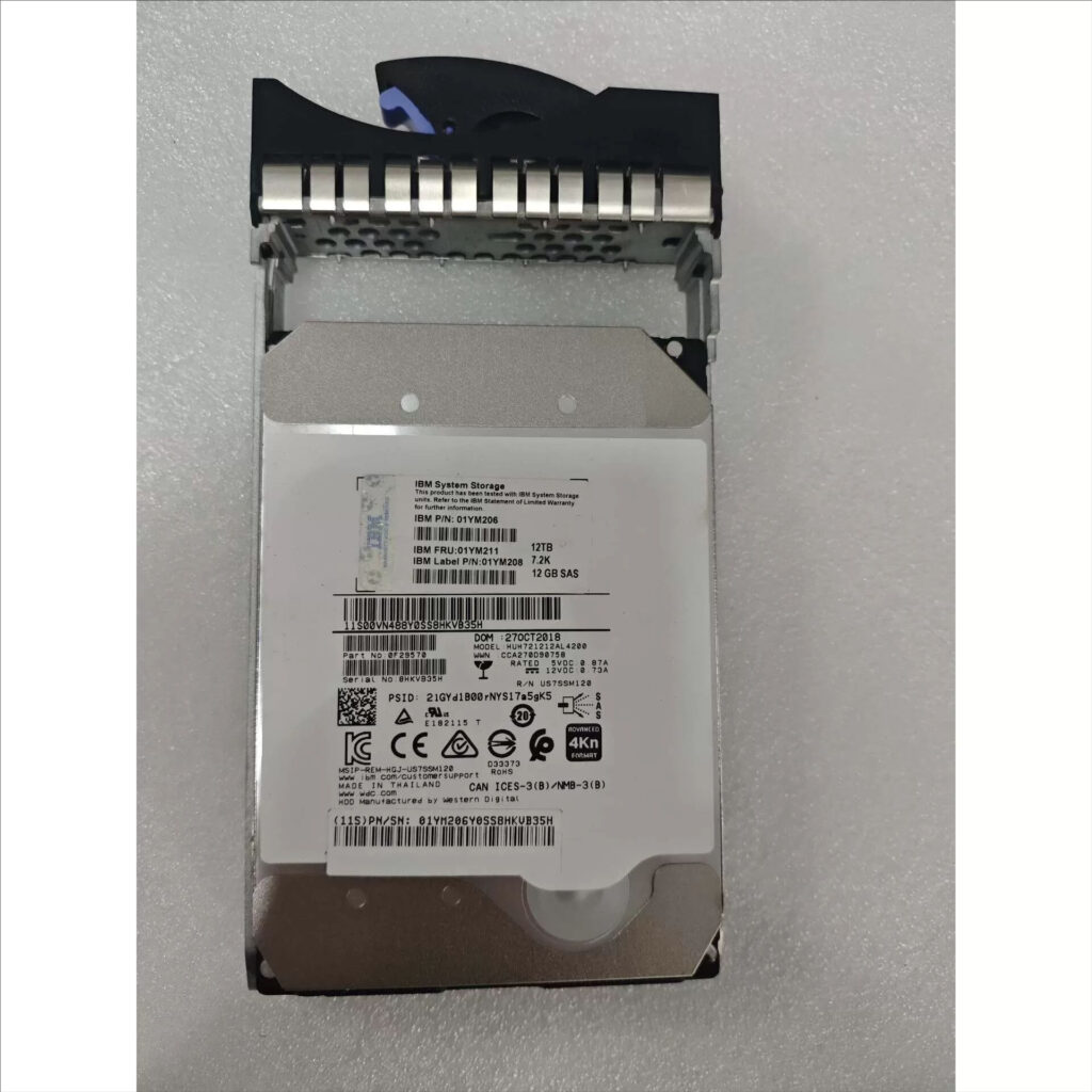 IBM 01YM211 01YM235 12TB SAS 7.2K 3.5-inch V5000 Gen2 storage hard drive